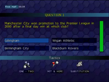 Championship Manager Quiz (EU) screen shot game playing